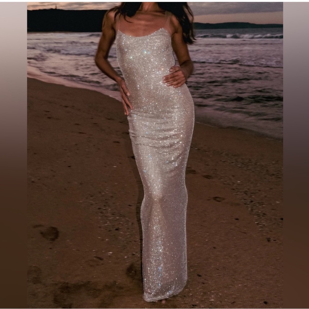 Meshki Jasmyn Dress - Nude - Small